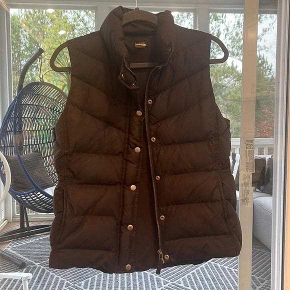 J. Crew Jackets & Blazers - Brown j crew down puffer vest
